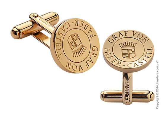 Запонки круглые Graf von Faber-Castell, Gold-Plated