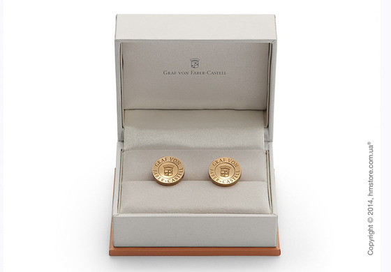 Запонки круглые Graf von Faber-Castell, Gold-Plated