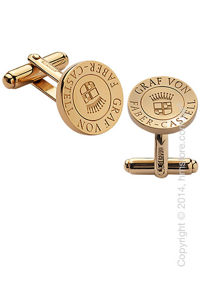 Запонки круглые Graf von Faber-Castell, Gold-Plated