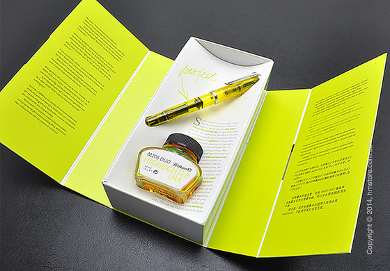 Ручка перьевая Pelikan Classic M205 Duo Highlighter, Yellow