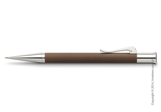 Карандаш механический Graf von Faber-Castell серия Guilloche, коллекция Cognac, Guilloche Engraving
