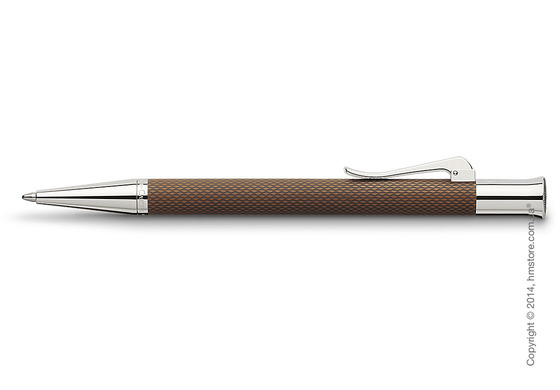 Ручка шариковая Graf von Faber-Castell серия Guilloche, коллекция Cognac, Guilloche Engraving