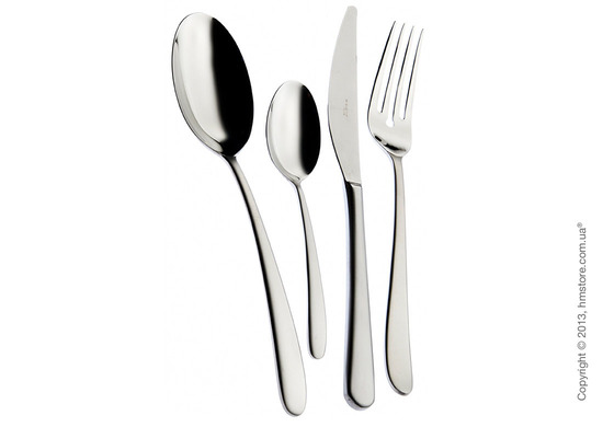 Набор столовых приборов Bugatti Rialto коллекция Contrast на 6 персон, 24 предмета