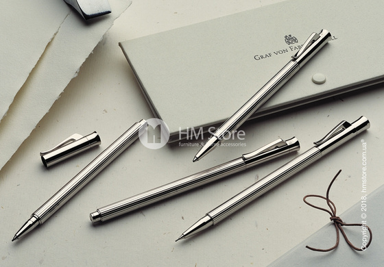 Ручка роллер Graf von Faber-Castell серия Slim, коллекция Palladium-Plated