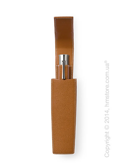 Кожаный пенал для ручки Graf von Faber-Castell Sliding Case for 1 Pen of The Year, Cognac Grained Leather