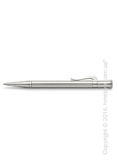 Ручка шариковая Graf von Faber-Castell серия Classic, коллекция Sterling Silver, Finely Fluted