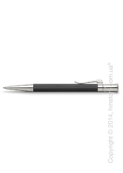 Ручка шариковая Graf von Faber-Castell серия Classic, коллекция Ebony, Finely Fluted