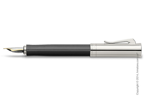 Ручка перьевая Graf von Faber-Castell серия Intuition Platino Wood, коллекция Ebony, Finely Fluted