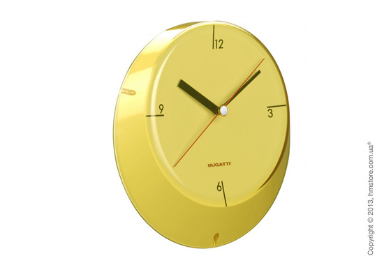 Часы настенные Bugatti Glamour, Желтые