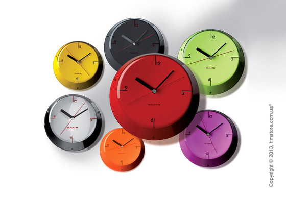 Часы настенные Bugatti Glamour, Черные