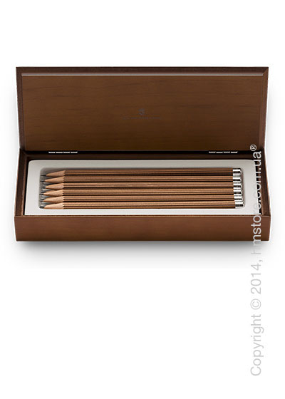 Набор карандашей Graf von Faber-Castell 12 Pencils NO. III desk pencils, with Silver Cap