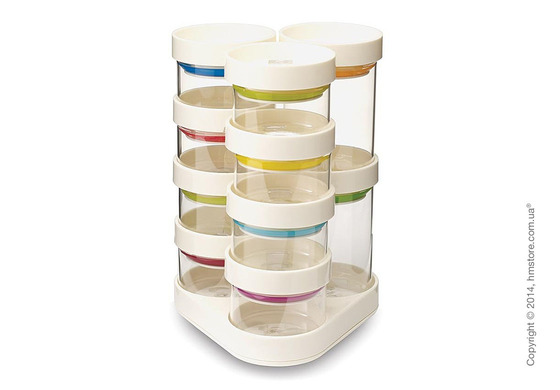 Набор емкостей для специй Joseph Joseph Spice Store Carousel, White