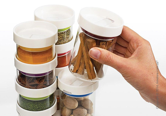 Набор емкостей для специй Joseph Joseph Spice Store Carousel, White