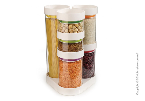 Набор емкостей Joseph Joseph Food Store Carousel, White