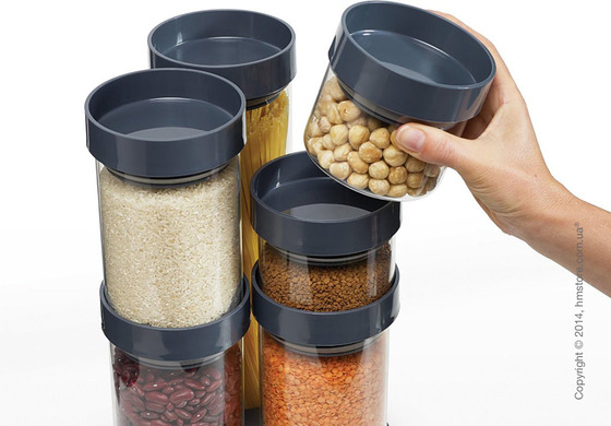 Набор емкостей Joseph Joseph Food Store Carousel, Grey