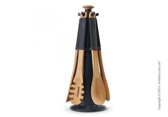 Набор кухонных приборов на подставке Joseph Joseph Elevate Wood Carousel, Grey