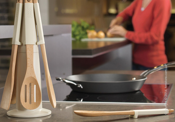 Набор кухонных приборов на подставке Joseph Joseph Elevate Wood Carousel, Grey