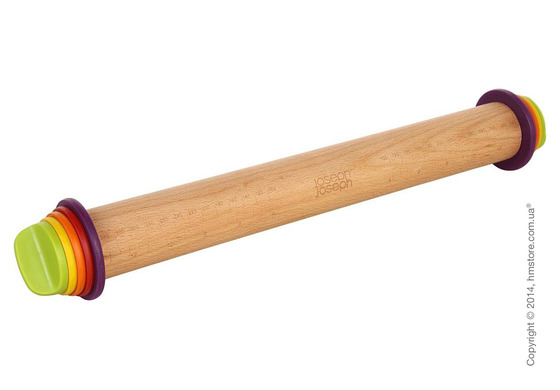 Скалка с кольцами для регулировки Joseph Joseph Adjustable Rolling Pin, Multi-Сolour