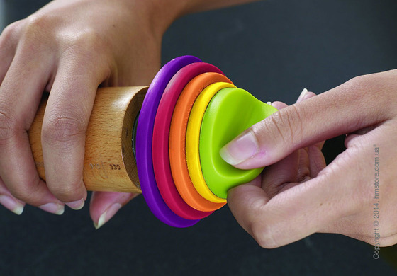 Скалка с кольцами для регулировки Joseph Joseph Adjustable Rolling Pin, Multi-Сolour