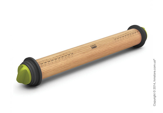 Скалка с кольцами для регулировки Joseph Joseph Adjustable Rolling Pin, Grey and Green
