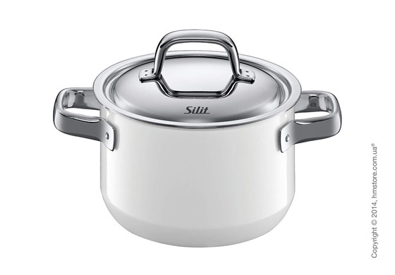 Кастрюля высокая Silit Fresh Colours Polar 2 л, White