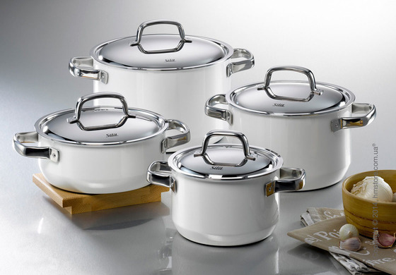 Кастрюля высокая Silit Fresh Colours Polar 2 л, White