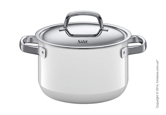 Кастрюля высокая Silit Fresh Colours Polar 3,7 л, White