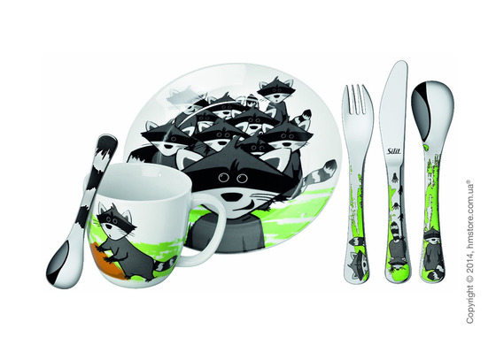 Набор детской посуды Silit Waschbar, 6 предметов