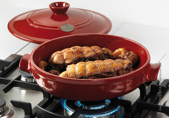 Кастрюля керамическая Emile Henry Cookware Flame 3,2 л, Brick