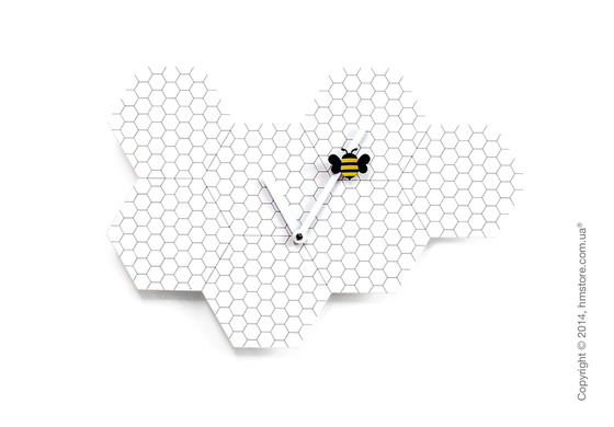 Часы настенные Progetti Time2bee Wall Clock, White Часы настенные Progetti Time2bee Wall Clock, White