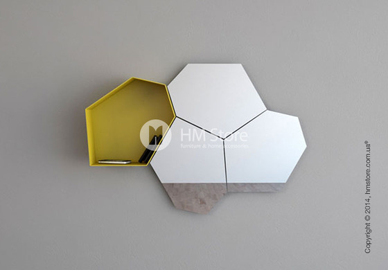 Полка Calligaris Moss, Metal matt mustard yellow