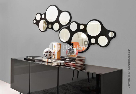 Зеркало Connubia Bubbles, Finish glossy black
