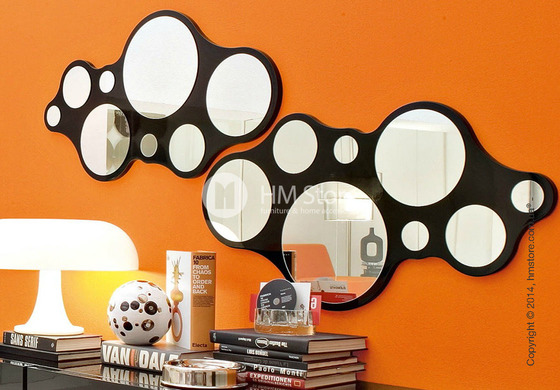 Зеркало Connubia Bubbles, Finish glossy black