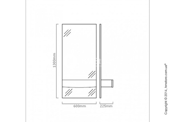 Зеркало Calligaris Morgan, Lacquered glossy black