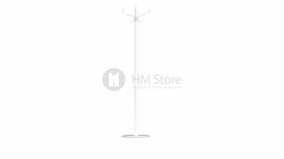 Вешалка Calligaris Medusa, Coat stand, Metal glossy optic white and Transparent plastics transparent