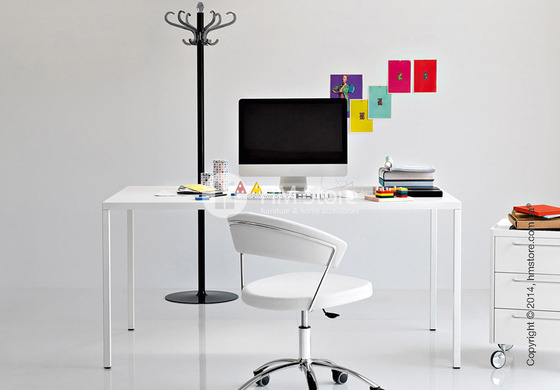 Вешалка Calligaris Medusa, Coat stand, Metal glossy optic white and Transparent plastics transparent glossy optic white