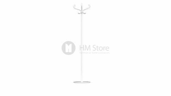 Вешалка Calligaris Medusa, Coat stand, Metal glossy optic white and Transparent plastics transparent glossy optic white