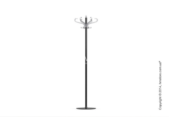 Вешалка Calligaris Medusa, Coat stand, Metal glossy black and Transparent plastics smokey grey