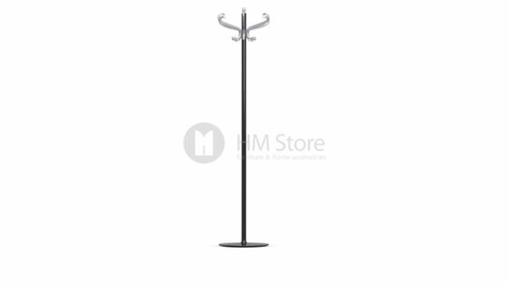 Вешалка Calligaris Medusa, Coat stand, Metal glossy black and Transparent plastics smokey grey