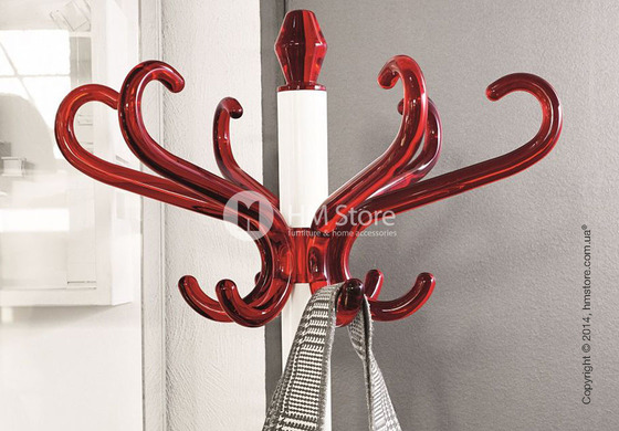 Вешалка Calligaris Medusa, Coat stand, Metal glossy black and Transparent plastics transparent