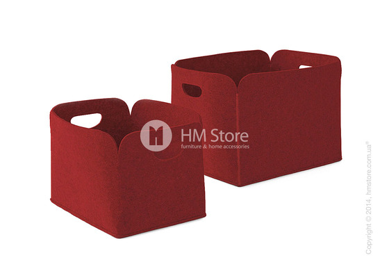 Набор корзин Calligaris Daryl, 2 предмета, Polyester felt brick red