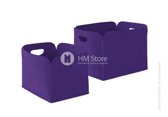 Набор корзин Calligaris Daryl, 2 предмета, Polyester felt violet