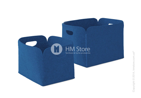 Набор корзин Calligaris Daryl, 2 предмета, Polyester felt blue