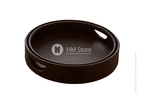 Набор круглых подносов Calligaris Damian, 2 предмета, PVC Black