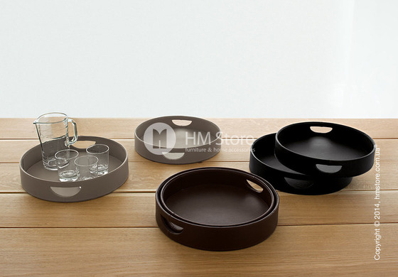 Набор круглых подносов Calligaris Damian, 2 предмета, PVC Black Набор круглых подносов Calligaris Damian, 2 предмета, PVC Black
