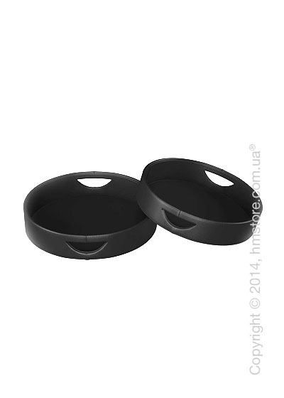 Набор круглых подносов Calligaris Damian, 2 предмета, PVC Black