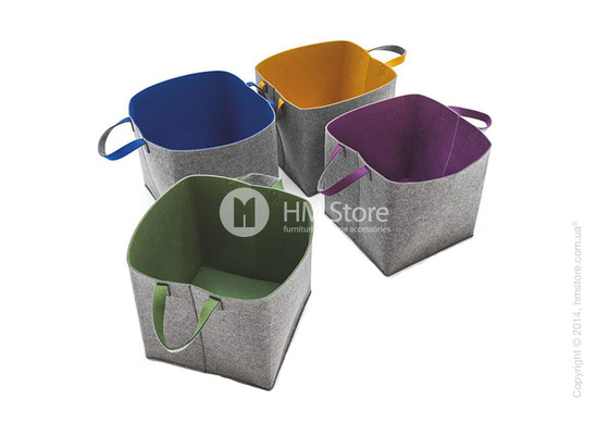 Корзина Calligaris Elliott, Polyester felt grey and Olive green