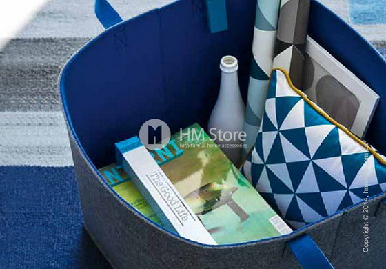 Корзина Calligaris Elliott, Polyester felt grey and Blue