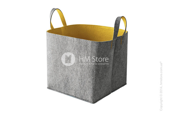 Корзина Calligaris Elliott, Polyester felt grey and Mustard yellow
