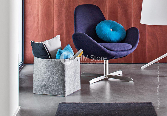 Корзина Calligaris Elliott, Polyester felt grey and Mustard yellow